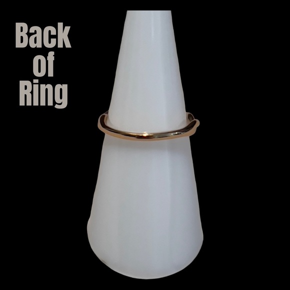 NEW 18K Gold Plated Twisted Stacking Ring Size 7 - Picture 3 of 6